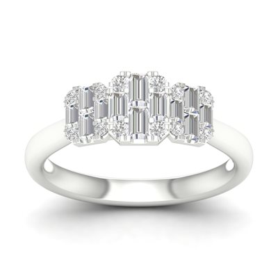 טבעת יהלומים Loren זהב לבן