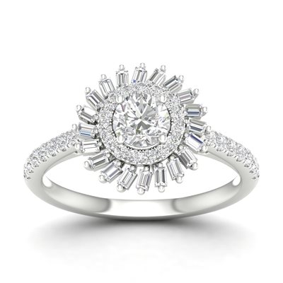 טבעת יהלומים Gloria זהב לבן