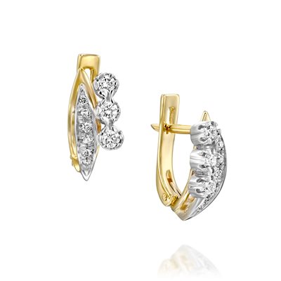 עגילי Angelika בשיבוץ יהלומים