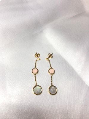 עגילי זהב בשילוב אבני חן